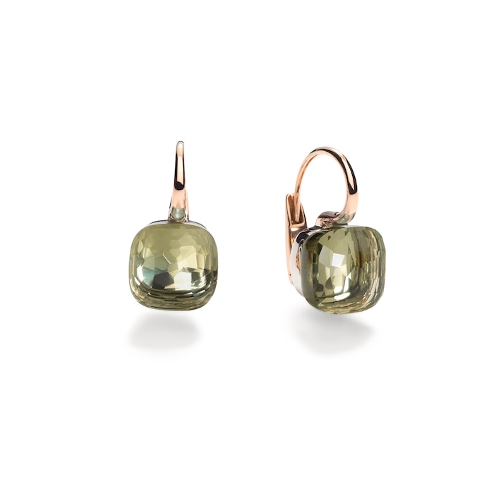 Pomellato 18K Rose Gold Nudo Classic Prasiolite Drop Earrings