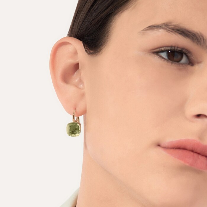 Pomellato 18K Rose Gold Nudo Classic Prasiolite Drop Earrings