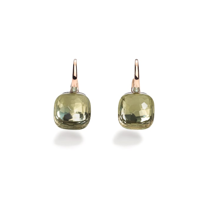 Pomellato 18K Rose Gold Nudo Classic Prasiolite Drop Earrings