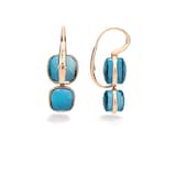 Pomellato 18K Rose Gold Nudo Diamond & London Blue Topaz Drop Earrings