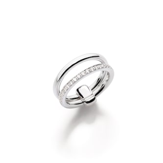 Pomellato 18K White Gold Pomellato Together Diamond Ring