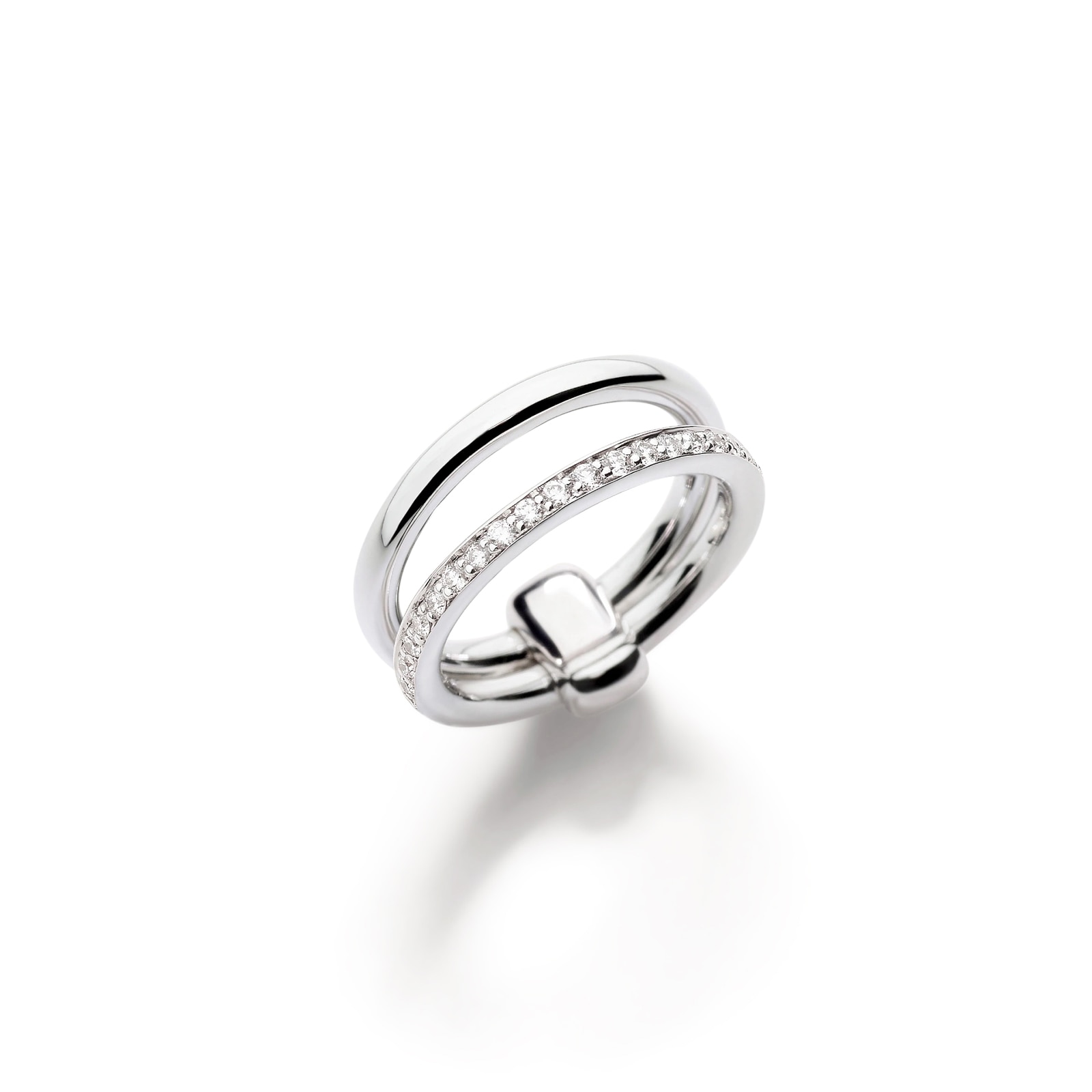Pomellato 18K White Gold Pomellato Together Diamond Ring