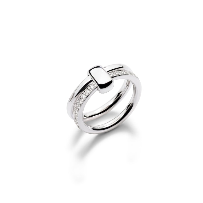 Pomellato 18K White Gold Pomellato Together Diamond Ring