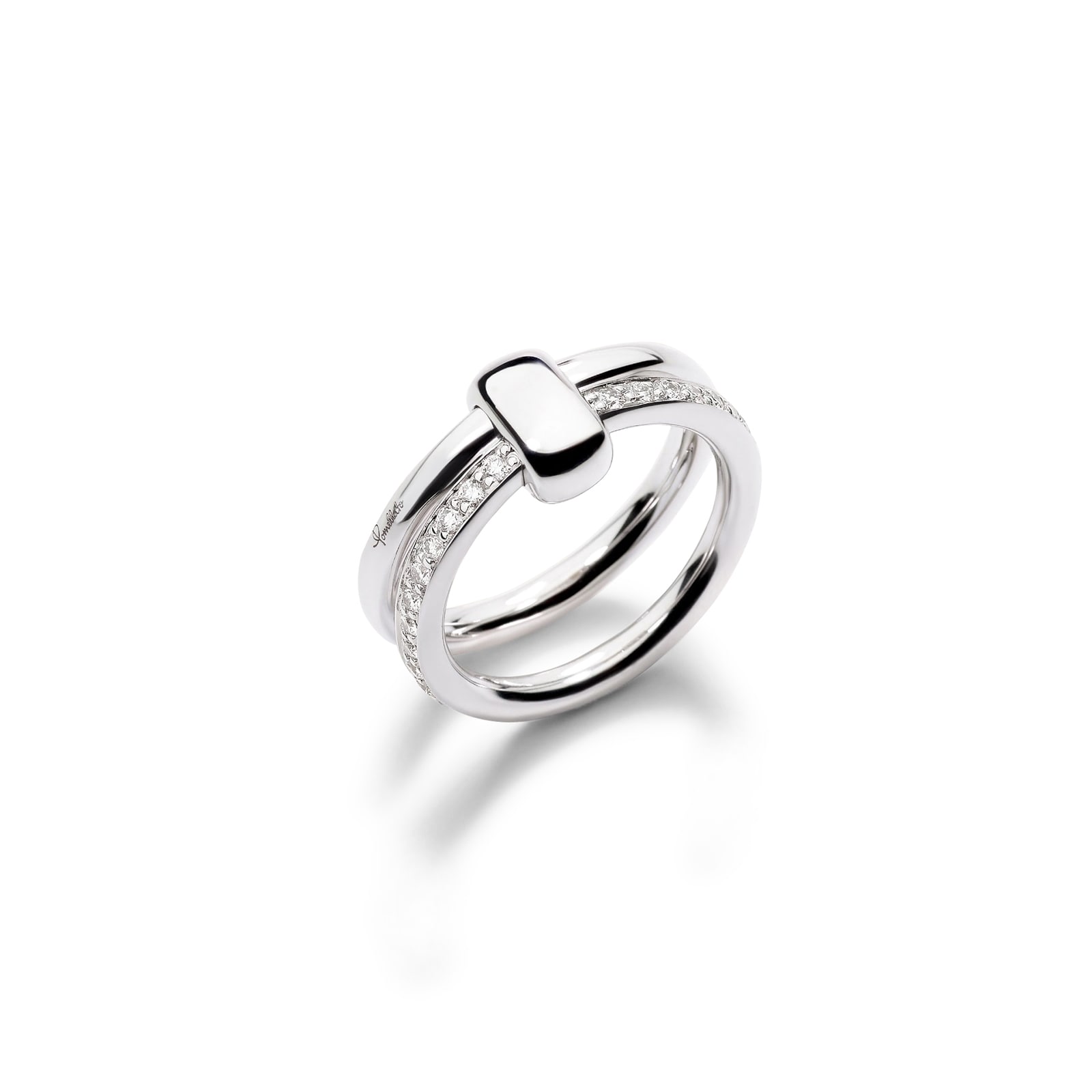 Pomellato 18K White Gold Pomellato Together Diamond Ring