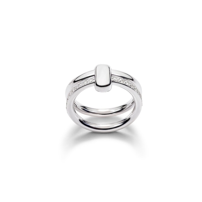 Pomellato 18K White Gold Pomellato Together Diamond Ring