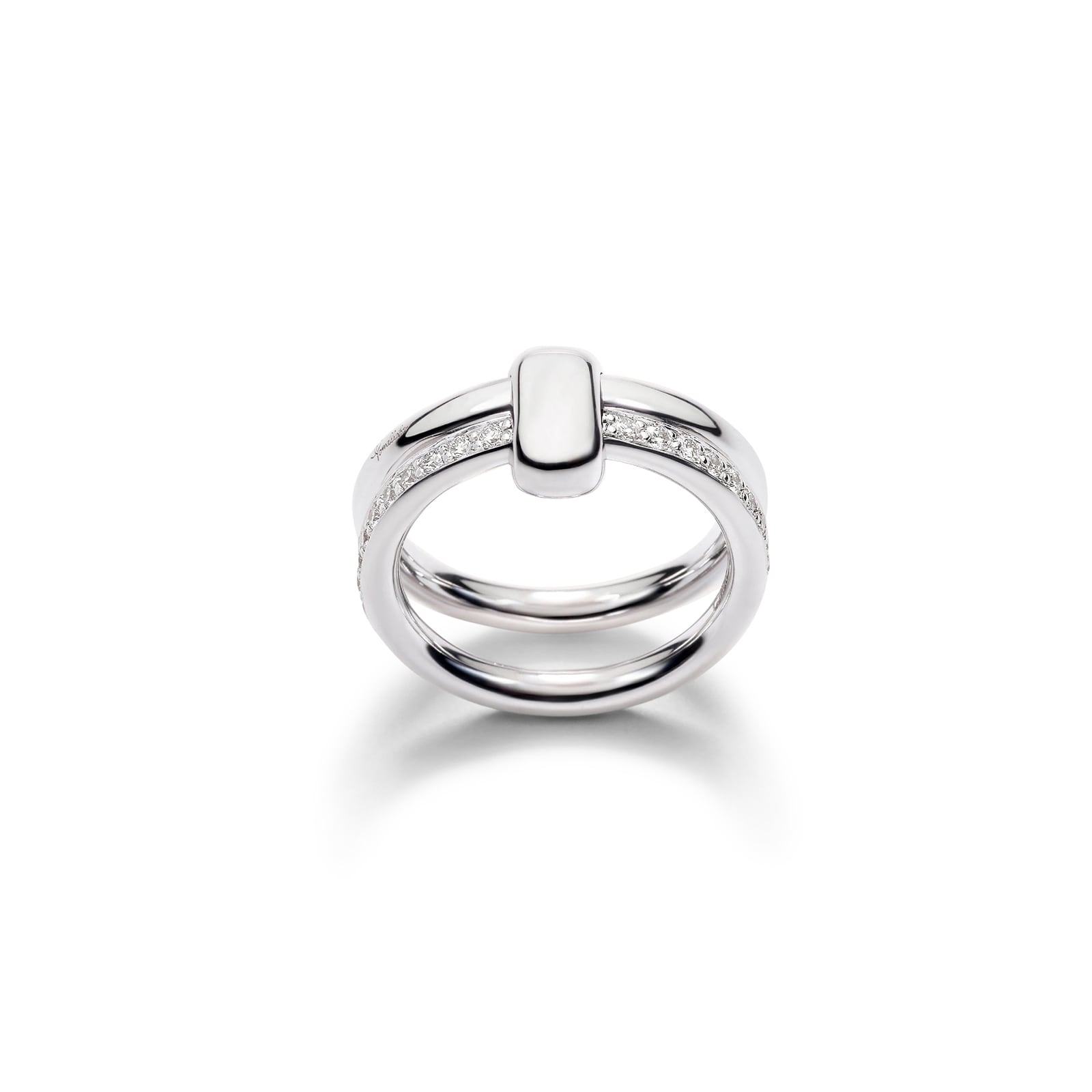 Pomellato 18K White Gold Pomellato Together Diamond Ring
