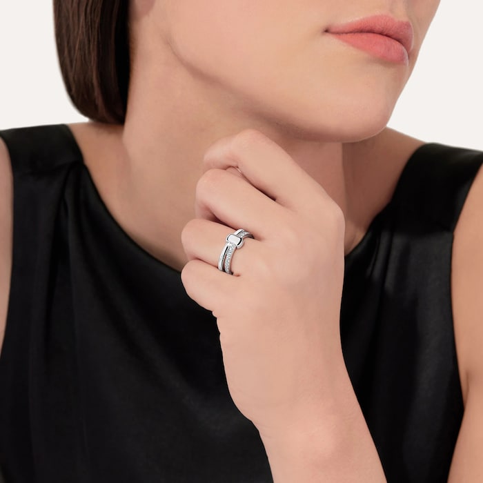 Pomellato 18K White Gold Pomellato Together Diamond Ring