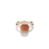 Pomellato 18K Rose & White Gold Nudo Gele Classic Citrine & Carnelian Ring - Size