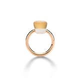 Pomellato 18K Rose & White Gold Nudo Gele Classic Citrine & Carnelian Ring - Size