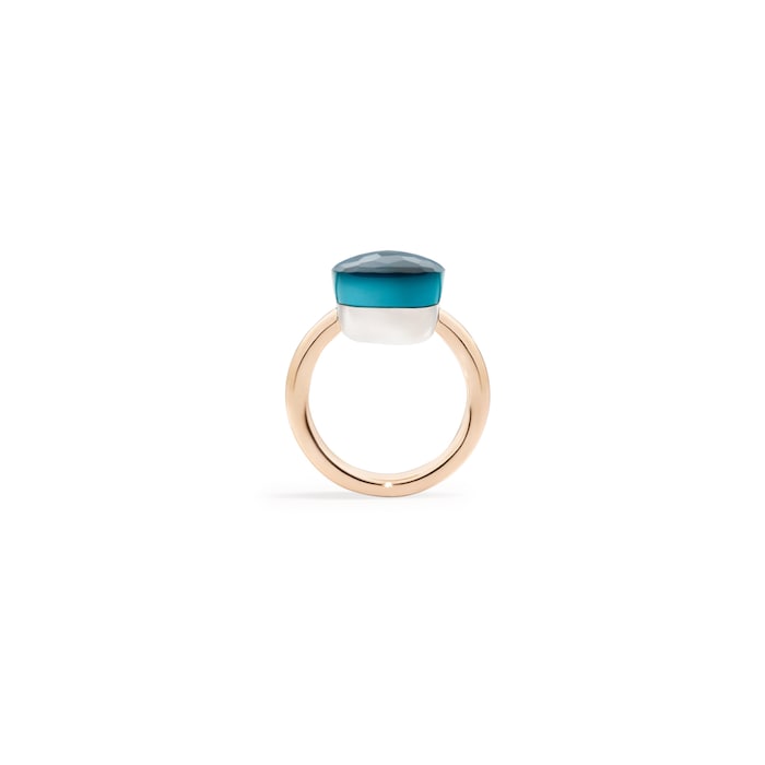 Pomellato 18K Rose & White Gold Nudo Maxi London Blue Topaz Ring