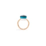 Pomellato 18K Rose & White Gold Nudo Maxi London Blue Topaz Ring
