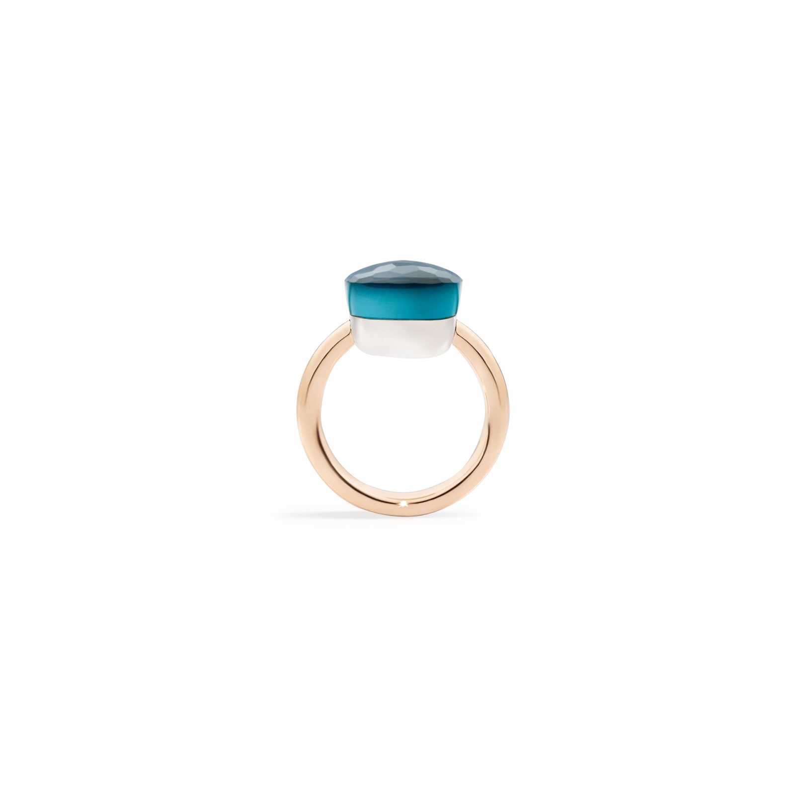 Pomellato 18K Rose & White Gold Nudo Maxi London Blue Topaz Ring