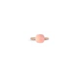 Pomellato 18K Rose & White Gold Nudo Classic Diamond, Rose Quartz & Chalcedony Ring