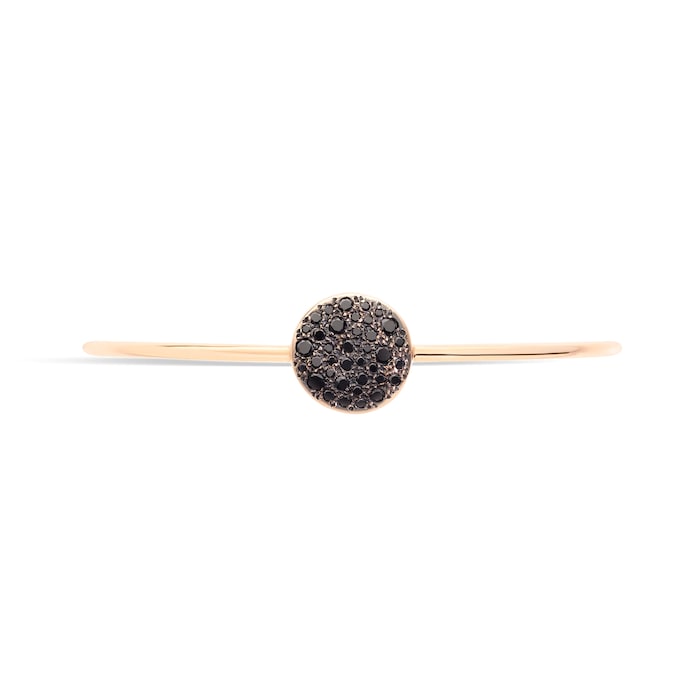 Pomellato 18K Rose Gold Sabbia Black Diamond Bracelet -Size Medium