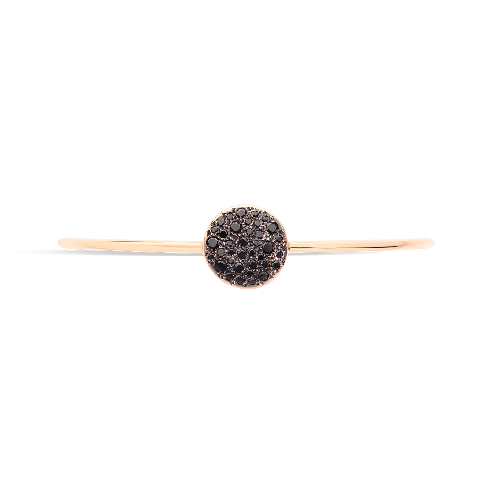 Pomellato 18K Rose Gold Sabbia Black Diamond Bracelet -Size Medium