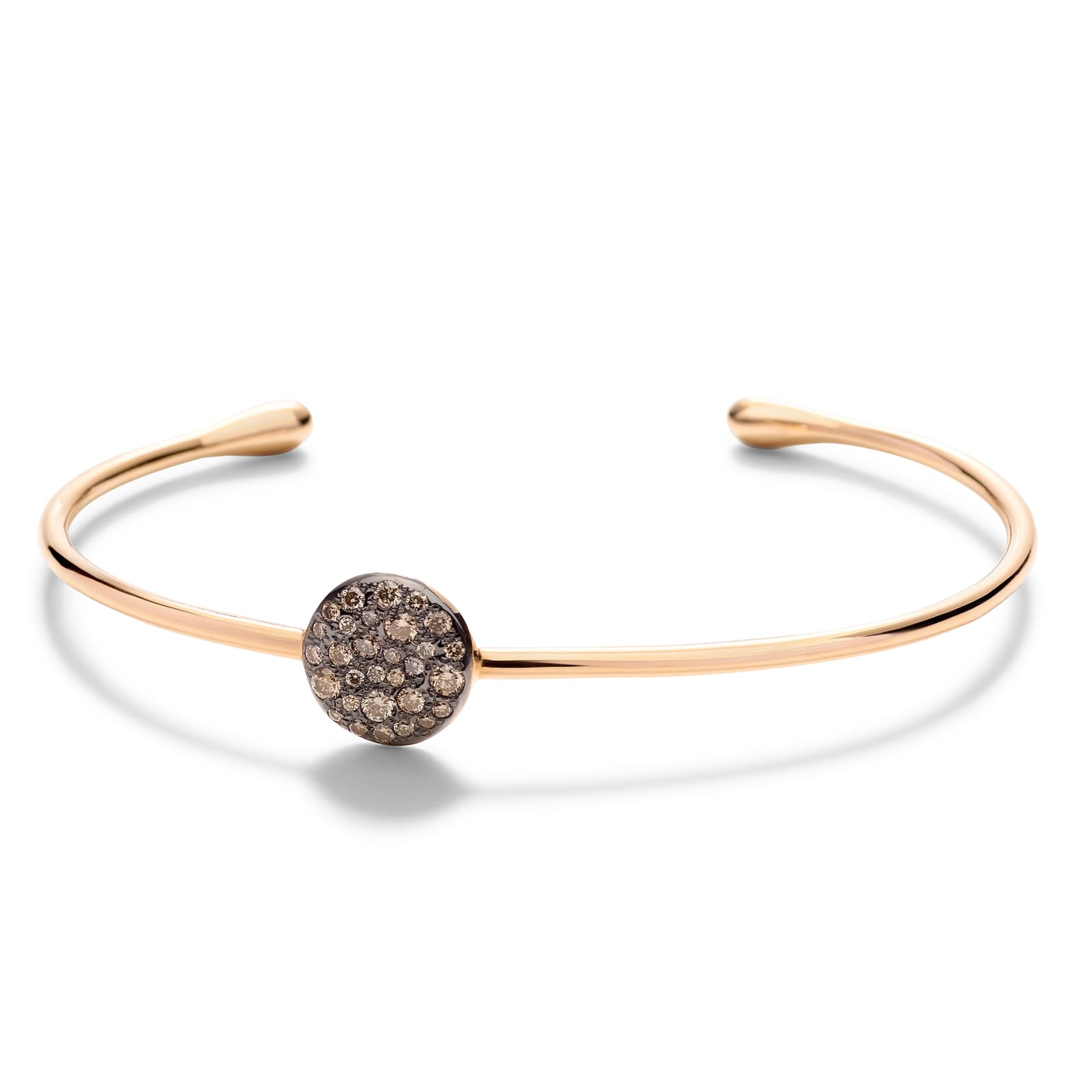 Pomellato 18K Rose Gold Sabbia Brown Diamond Bracelet - Size Medium Pomellato 18K Rose Gold Sabbia Brown Diamond Bracelet - Size Medium