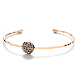 Pomellato 18K Rose Gold Sabbia Brown Diamond Bracelet - Size Medium