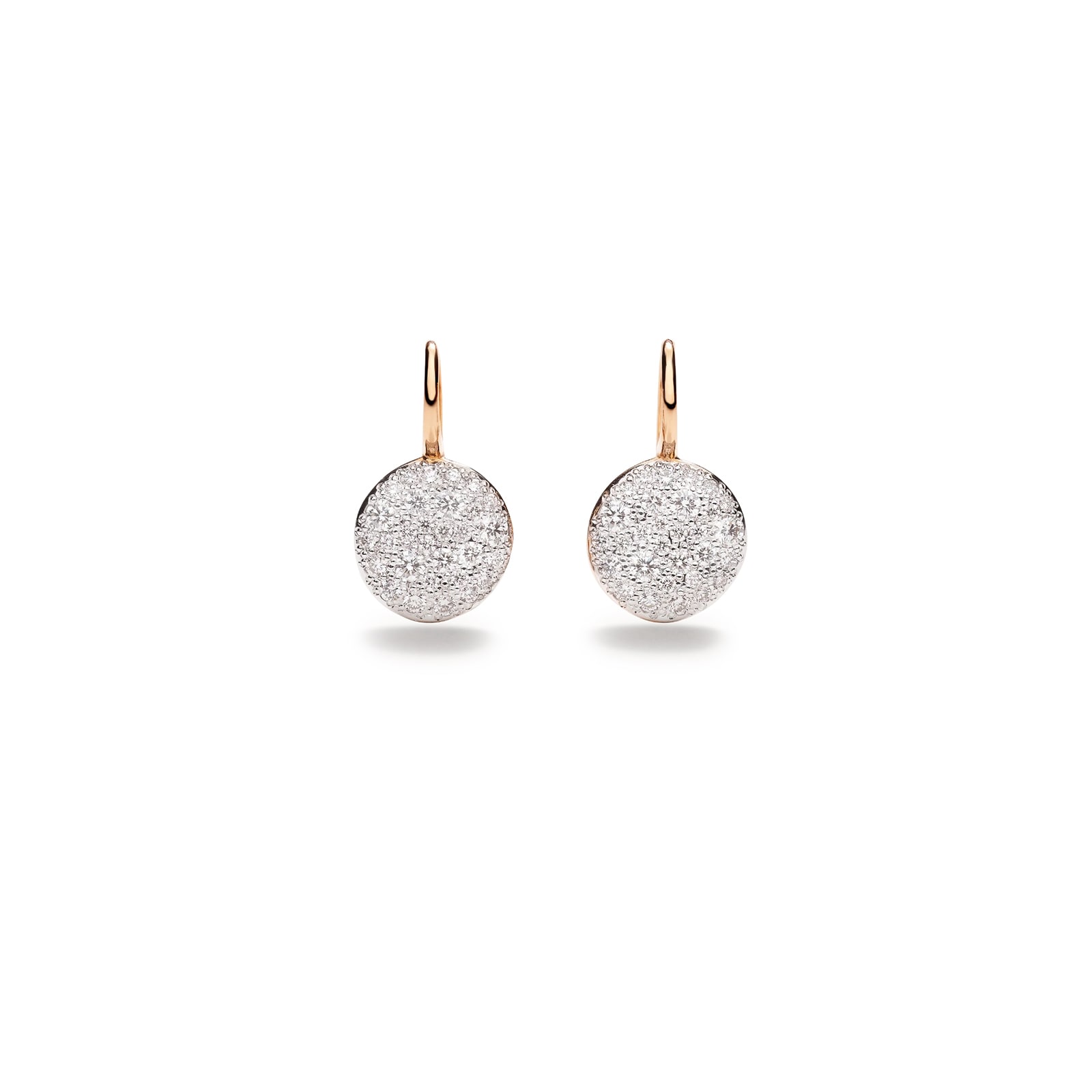 Pomellato 18K Rose Gold Sabbia Diamond Drop Earrings