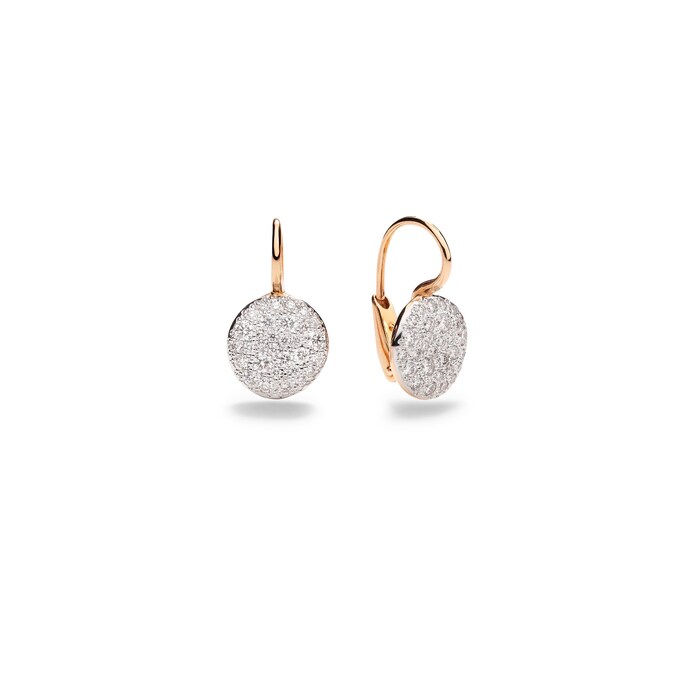 Pomellato 18K Rose Gold Sabbia Diamond Drop Earrings