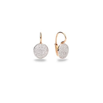 Pomellato 18K Rose Gold Sabbia Diamond Drop Earrings