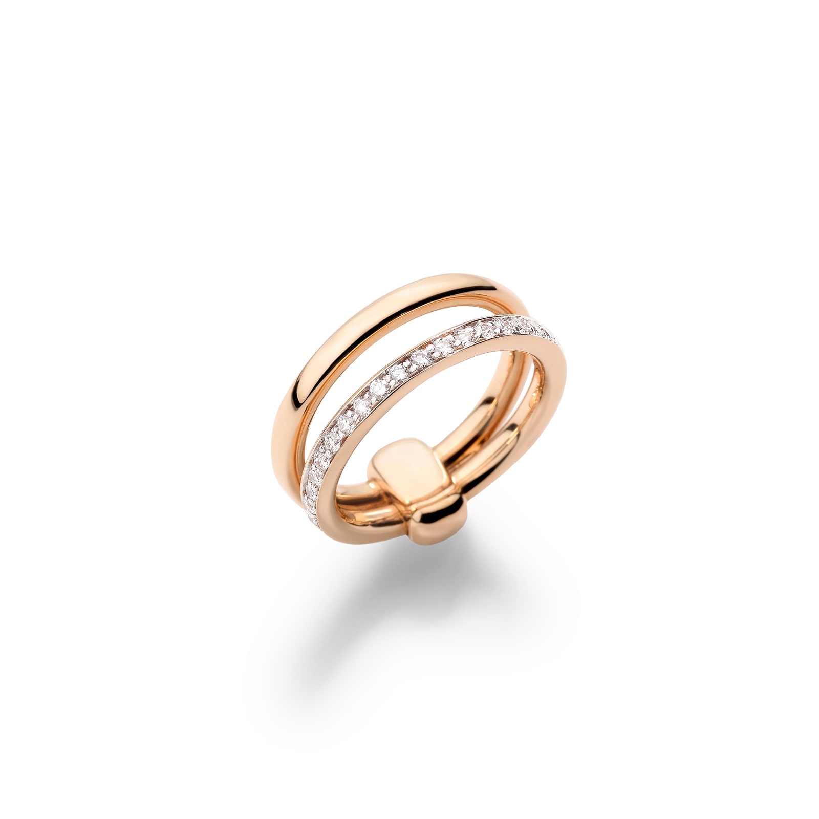 Pomellato 18K Rose Gold Pomellato Together Diamond Ring