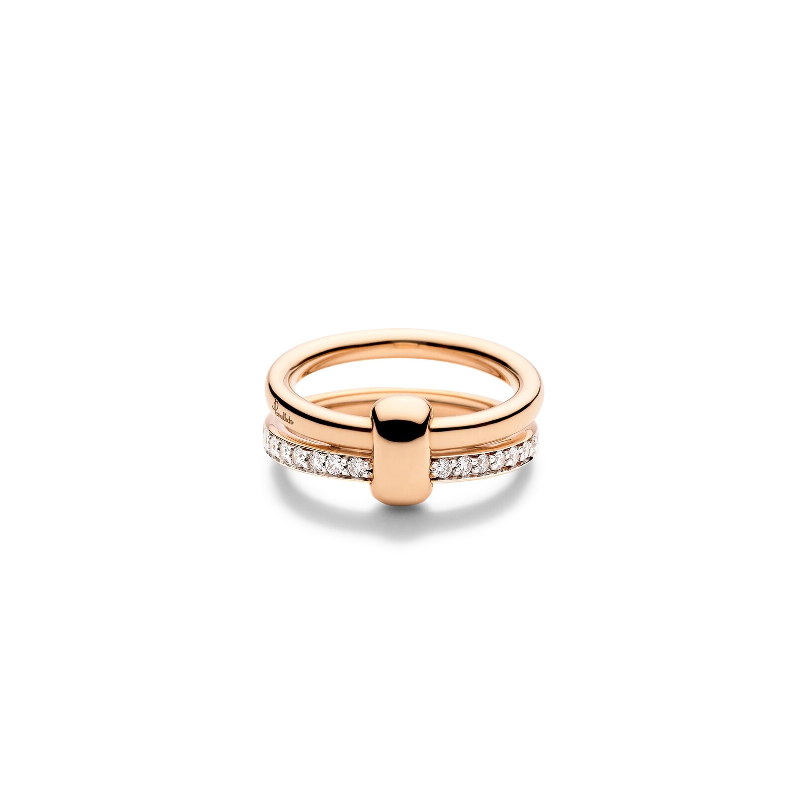 Pomellato 18K Rose Gold Pomellato Together Diamond Ring