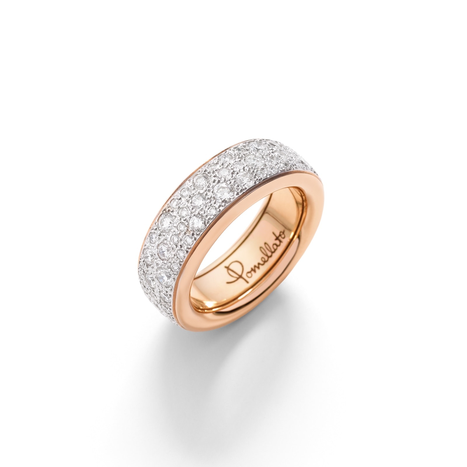 Pomellato 18K Rose Gold Iconica Diamond Ring - Size 6.75
