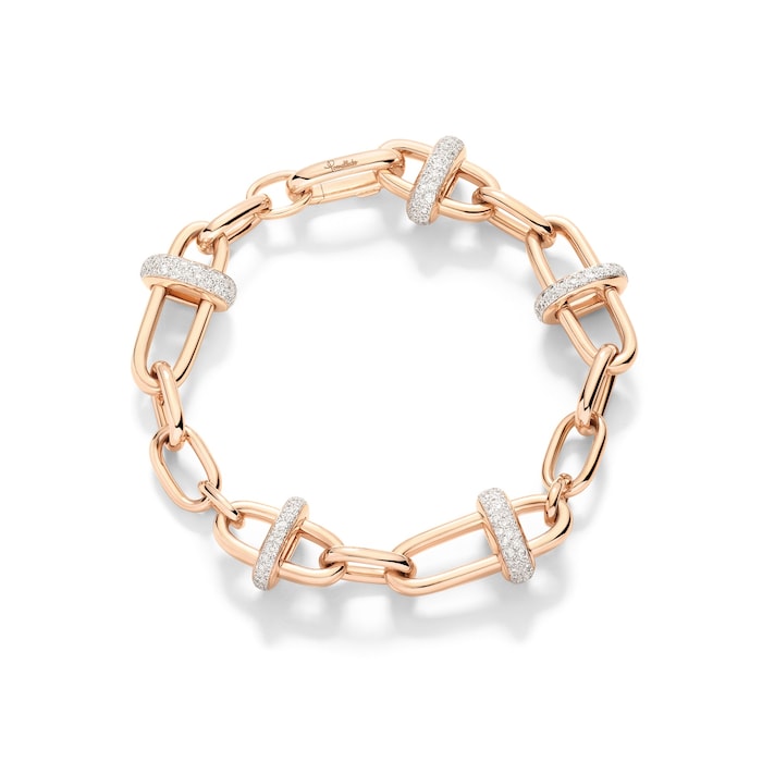 Pomellato 18K Rose Gold Iconica Diamond Link Bracelet