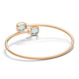 Pomellato 18ct Rose Gold Nudo Sky Blue Topaz & 0.02ct Diamond Bangle