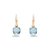 Pomellato 18ct Rose Gold Nudo Sky Blue Topaz Drop Earrings