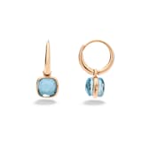 Pomellato 18ct Rose Gold Nudo Sky Blue Topaz Drop Earrings