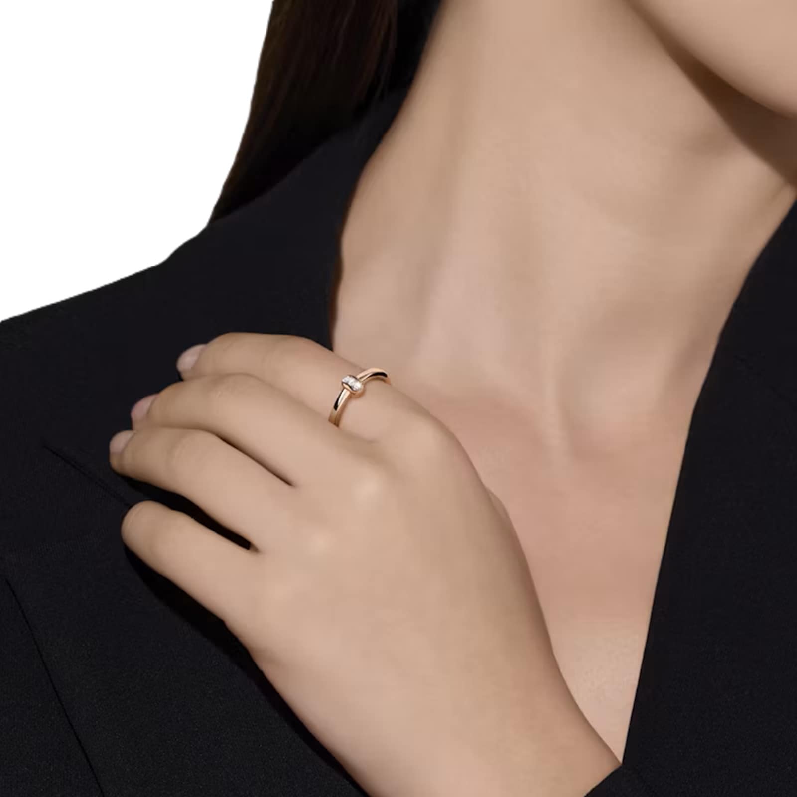Pomellato 18ct Rose Gold Pomellato Together 0.10ct Diamond Ring
