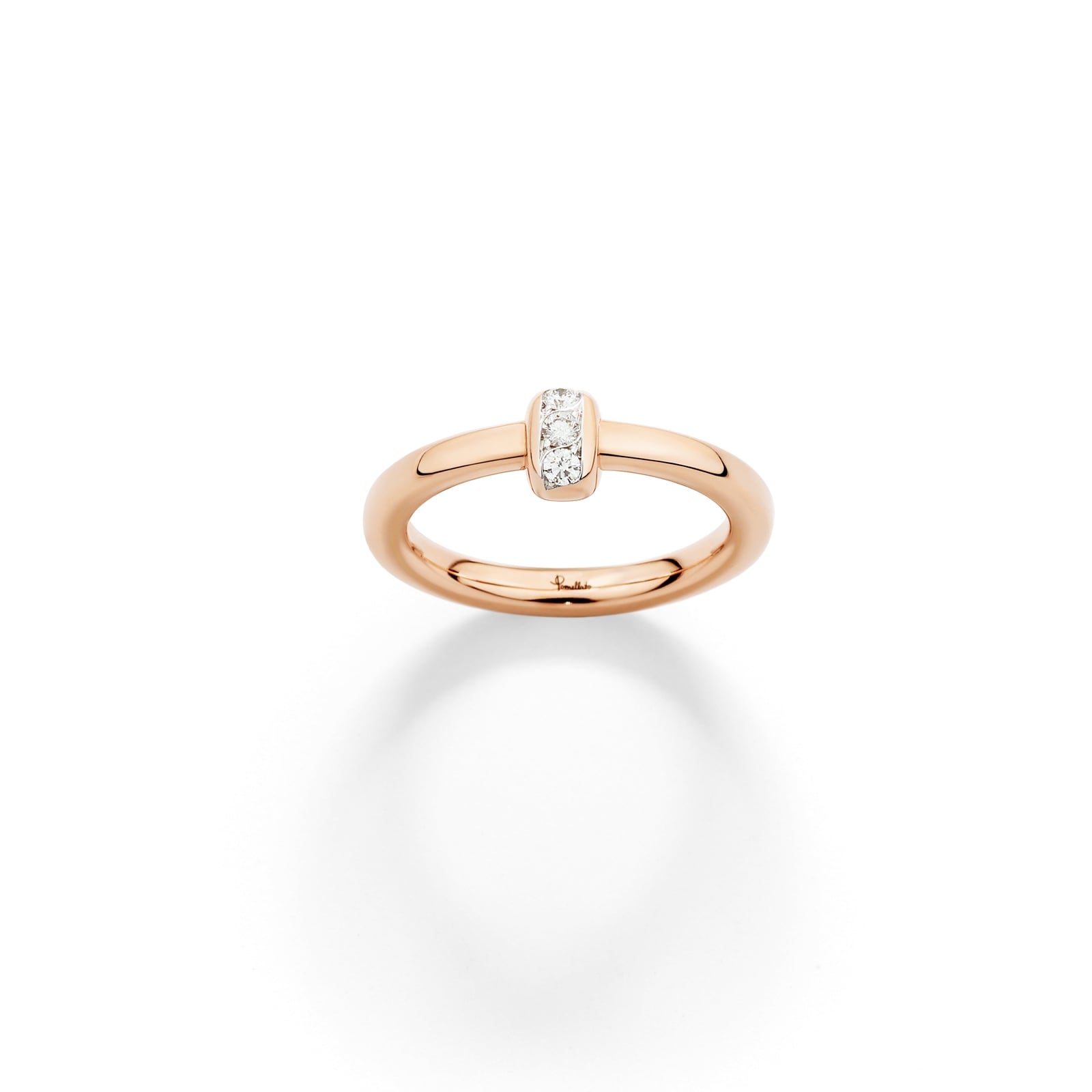 Pomellato 18ct Rose Gold Pomellato Together 0.10ct Diamond Ring