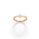 Pomellato 18ct Rose Gold Pomellato Together 0.10ct Diamond Ring - Ring Size N