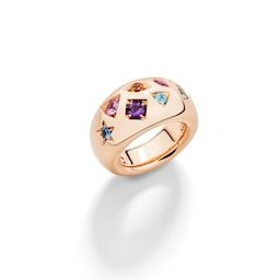 37190236130 - 18ct Rose Gold Iconica Sapphire & Amethyst Ring - Ring Size M