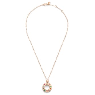 Pomellato 18ct Rose Gold Iconica Reversible Sapphire & Mixed Gemstone Pendant Necklace Pomellato 18ct Rose Gold Iconica Reversible Sapphire & Mixed Gemstone Pendant Necklace