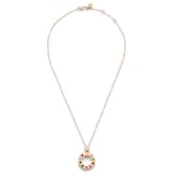 Pomellato 18ct Rose Gold Iconica Reversible Sapphire & Mixed Gemstone Pendant Necklace