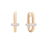 Pomellato 18ct Rose Gold Iconica 0.60ct Diamond Hoop Earrings