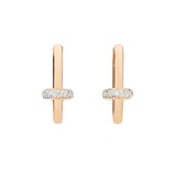 Pomellato 18ct Rose Gold Iconica 0.60ct Diamond Hoop Earrings