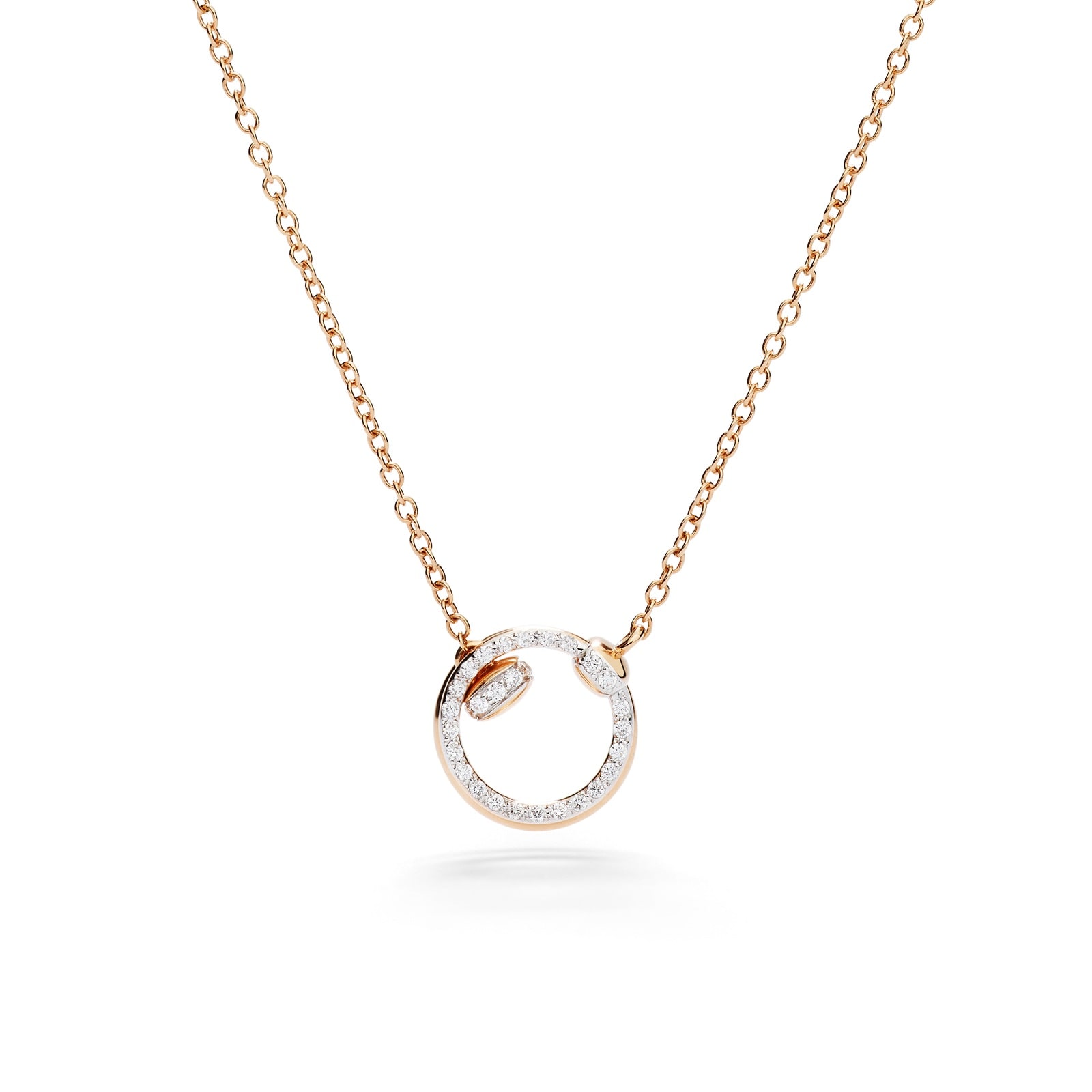 Pomellato 18ct Rose Gold Pomellato Together 0.20ct Diamond Necklace