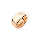 Pomellato 18K Rose Gold Iconica Medium/Large 0.20cttw Diamond Ring - Ring Size 55