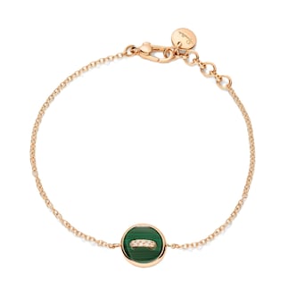 Pomellato 18K Rose Gold Pom Pom Dot Diamond, Malachite & Mother Of Pearl Bracelet