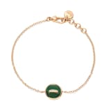 Pomellato 18K Rose Gold Pom Pom Dot Diamond, Malachite & Mother Of Pearl Bracelet