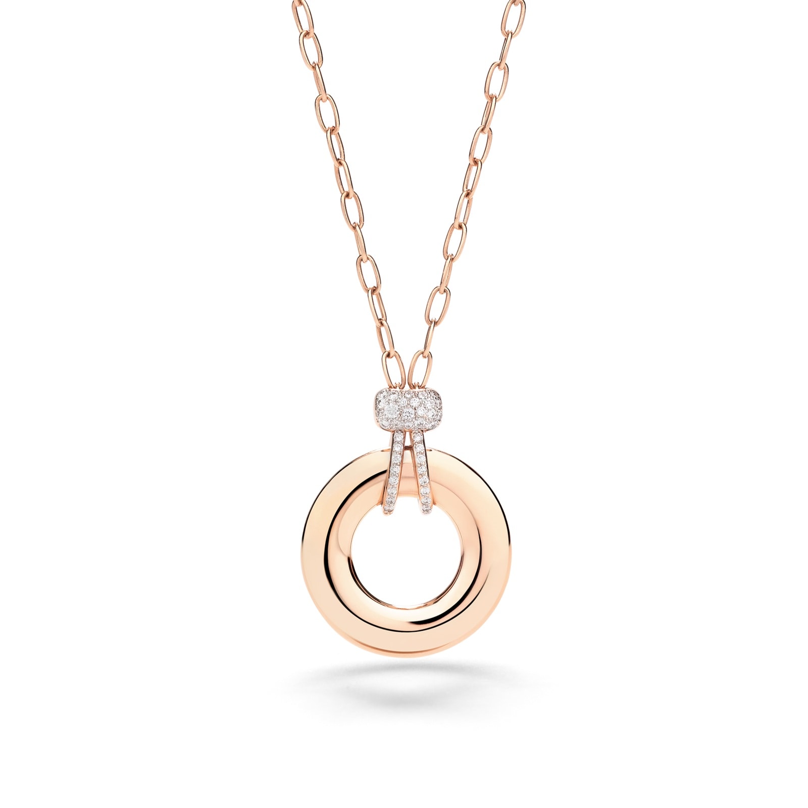 Pomellato 18ct Rose Gold Iconica 0.15ct Diamond Pendant Necklace
