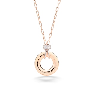 Pomellato 18ct Rose Gold Iconica 0.20ct Diamond Pendant Necklace