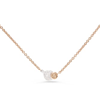 Pomellato 18ct Rose Gold Sabbia Mixed 0.50ct Diamond Pendant Necklace