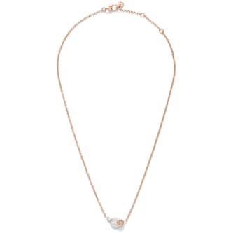 Pomellato 18ct Rose Gold Sabbia Mixed 0.45ct Diamond Pendant Necklace