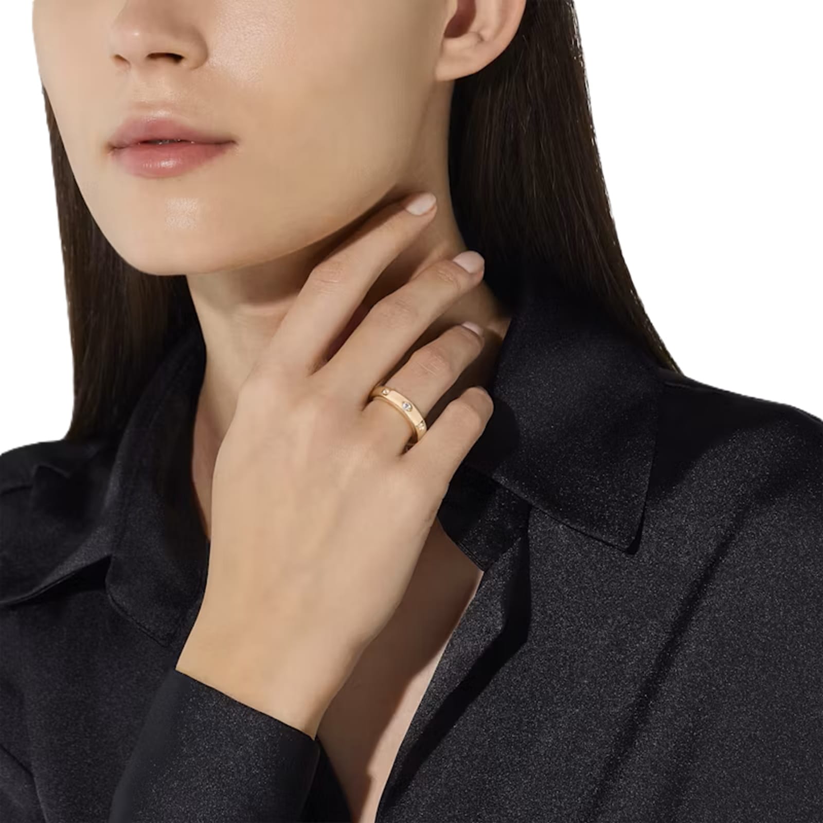 Pomellato 18ct Rose Gold Iconica 0.10ct Diamond Extra Slim Ring