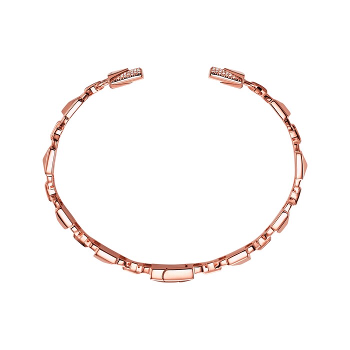Michael Kors Mercer Link 14ct Rose Gold Plated Open Cuff Size Medium