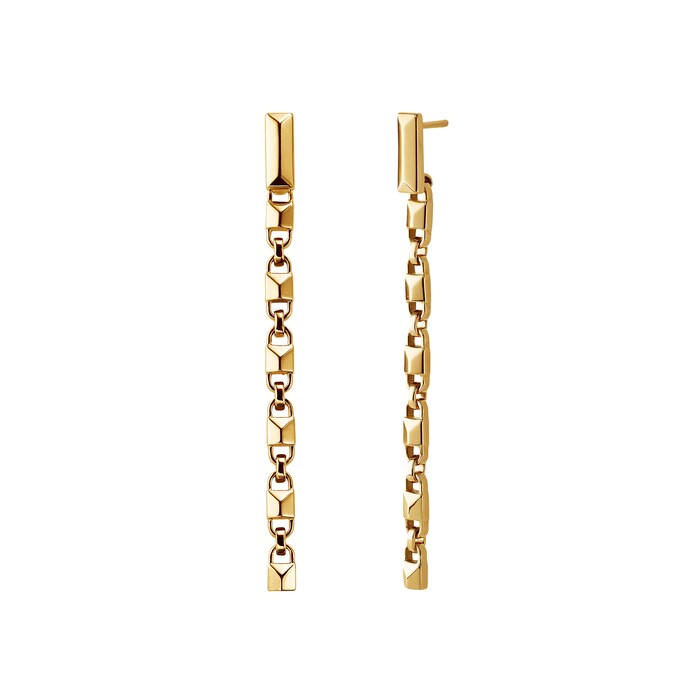 Michael Kors Mercer Link 14ct Gold Plated Linear Earrings